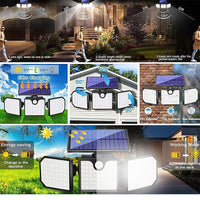 230 LED Solar Lights Outdoor 260LM Waterproof Motion Sensor Security Wall Lamp Home & Garden Kings Warehouse 