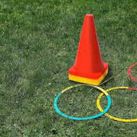 230mm Training Cones Set Witches Hat Football Soccer Rugby Traffic Sports & Fitness Kings Warehouse 