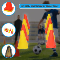 230mm Training Cones Set Witches Hat Football Soccer Rugby Traffic Sports & Fitness Kings Warehouse 