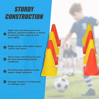 230mm Training Cones Set Witches Hat Football Soccer Rugby Traffic Sports & Fitness Kings Warehouse 