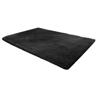 230x160cm Floor Rugs Large Shaggy Rug Area Carpet Bedroom Living Room Mat - Black