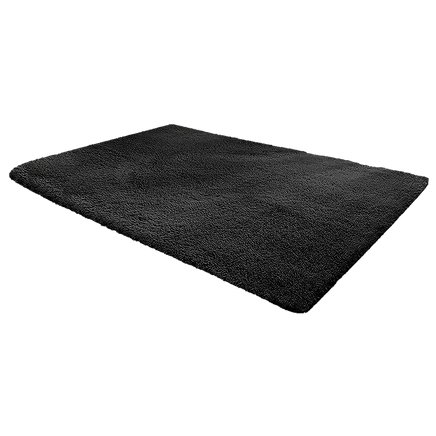 230x160cm Floor Rugs Large Shaggy Rug Area Carpet Bedroom Living Room Mat - Black Home & Garden Kings Warehouse 