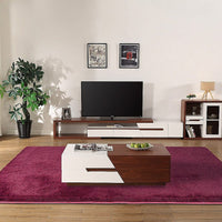 230x160cm Floor Rugs Large Shaggy Rug Area Carpet Bedroom Living Room Mat - Burgundy Kings Warehouse 
