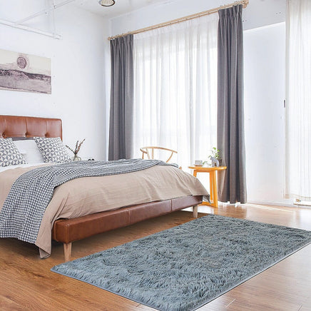 230x160cm Floor Rugs Large Shaggy Rug Area Carpet Bedroom Living Room Mat - Grey Home & Garden Kings Warehouse 