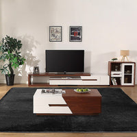 230x200cm Floor Rugs Large Shaggy Rug Area Carpet Bedroom Living Room Mat - Black Home & Garden Kings Warehouse 
