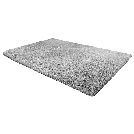 230x200cm Floor Rugs Large Shaggy Rug Area Carpet Bedroom Living Room Mat - Grey Home & Garden Kings Warehouse 