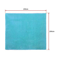 230x200cm Floor Rugs Large Shaggy Rug Area Carpet Bedroom Living Room Mat - Turquoise Home & Garden Kings Warehouse 