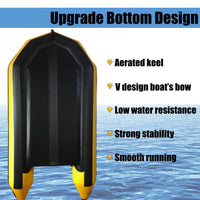 2.3m Inflatable Dinghy Boat Tender Pontoon Rescue- Yellow Kings Warehouse 