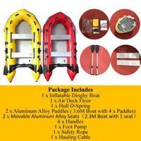 2.3m Inflatable Dinghy Boat Tender Pontoon Rescue- Yellow Kings Warehouse 