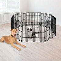 24" 8 Panel Pet Dog Playpen Puppy Exercise Cage Enclosure Fence Play Pen Pet Care Kings Warehouse 