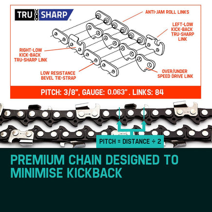 24 Baumr-AG Chainsaw Chain 24in Bar Replacement Suits 72CC 76CC 82CC Saws Kings Warehouse 