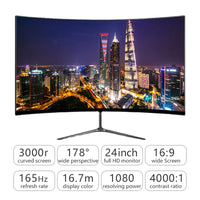 24 Inch Curved LED Panel 1920 x 1080 Refresh Rate 165HZ Monitor Aspect Ratio 16:9 Kings Warehouse 