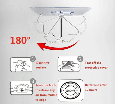 24 Packs Heavy Duty Adhesive Hooks Kitchen Wall Hooks Kings Warehouse 