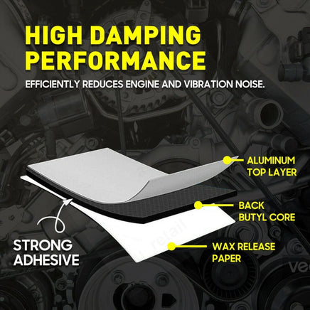 24 Sheet Self-adhesive Sound Deadener Heat Shield Insulation Deadening Mat BestSellers Kings Warehouse 