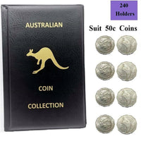 240 Coins Australian Coin Holder Album Storage Book Souvenir Collection Folder Kings Warehouse 