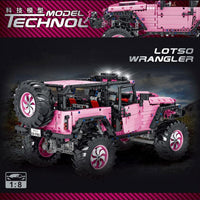 2471pcs Off-road Pink Vehicle Building Blocks Bricks Car Series 1:8 Model Kits Gifts Mork 022010-1 Creative Pick Up Baby & Kids Kings Warehouse 