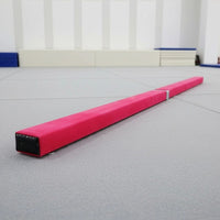 2.4m (8FT) Gymnastics Folding Balance Beam Pink Synthetic Suede Sports & Fitness Kings Warehouse 