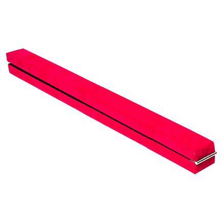 2.4m (8FT) Gymnastics Folding Balance Beam Pink Synthetic Suede Sports & Fitness Kings Warehouse 