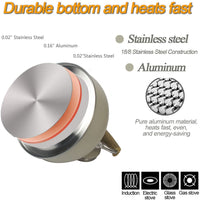 2.5 Liter Tea Whistling Kettle Stainless Steel Modern Whistling Tea Pot for Stovetop Cream Kings Warehouse 
