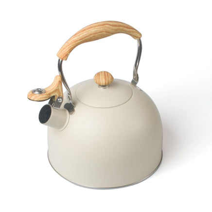 2.5 Liter Tea Whistling Kettle Stainless Steel Modern Whistling Tea Pot for Stovetop Cream Kings Warehouse 
