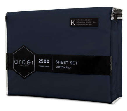 2500TC Cotton Rich SHEET SETS - KING Home & Garden Kings Warehouse 