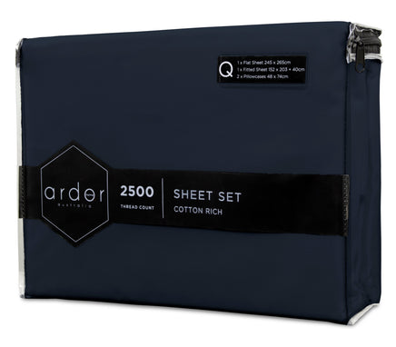 2500TC Cotton Rich SHEET SETS - QUEEN Home & Garden Kings Warehouse 