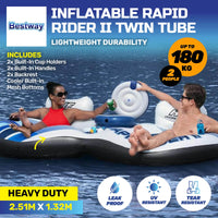 2.51m Inflatable 2 Person Rapid Rider Tube Built In Cooler Kings Warehouse 