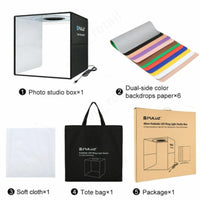 25CM Portable Photo Studio LED Light Tent Bar Cube Soft Box Room Photography Kings Warehouse 