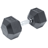 25KG Commercial Rubber Hex Dumbbell Gym Weight Sports & Fitness Kings Warehouse 