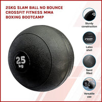 25kg Slam Ball No Bounce Crossfit Fitness MMA Boxing BootCamp Sports & Fitness Kings Warehouse 