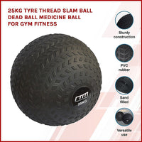 25kg Tyre Thread Slam Ball Dead Ball Medicine Ball for Gym Fitness Kings Warehouse 