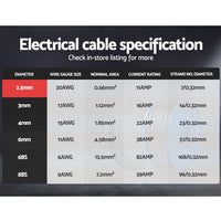 2.5MM 100M Twin Core Wire Electrical Cable Extension Car 450V 2 Sheath Auto Accessories Kings Warehouse 