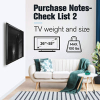 26-55 Inch Fixed TV Wall Mount Bracket TV Bracket Wall Mount up to 50KG Kings Warehouse 