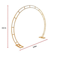 260cm Gold Metal Wedding Arch Round Balloon Birthday Party Home & Garden Kings Warehouse 