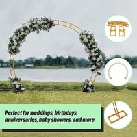 260cm Gold Metal Wedding Arch Round Balloon Birthday Party Home & Garden Kings Warehouse 