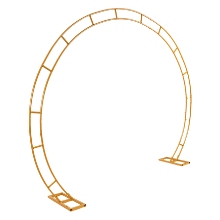 260cm Gold Metal Wedding Arch Round Balloon Birthday Party Home & Garden Kings Warehouse 