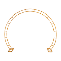 260cm Gold Metal Wedding Arch Round Balloon Birthday Party Home & Garden Kings Warehouse 