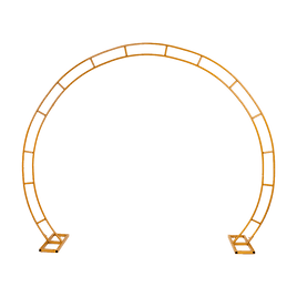 260cm Gold Metal Wedding Arch Round Balloon Birthday Party Home & Garden Kings Warehouse 
