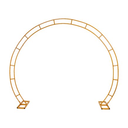 260cm Gold Metal Wedding Arch Round Balloon Birthday Party Home & Garden Kings Warehouse 