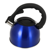 2.6L Stainless Steel Whistling Kettle blue Appliances Kings Warehouse 