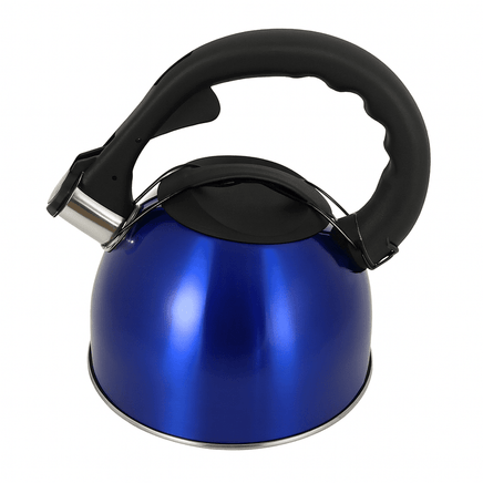 2.6L Stainless Steel Whistling Kettle blue Appliances Kings Warehouse 