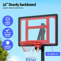 2.6M Basketball Hoop Stand System Portable Kid Sports & Fitness Kings Warehouse 