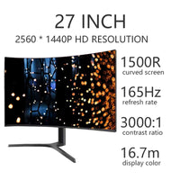 27" Curved LED Panel 2560x1440p Refresh Rate 165HZ Monitor Aspect Ratio 16:9 Winter Fun Indoors Kings Warehouse 