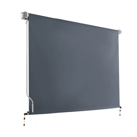 2.7X2.5M Outdoor Blinds Awning Roll Down Canopy Retractable Outdoor Blinds Window Shade Grey Home & Garden Kings Warehouse 