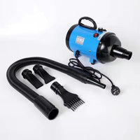 2800W Dog Dryer High Velocity Pet Dog Pet Blow Dryer Adjustable Speed 4 Nozzles Black Kings Warehouse 