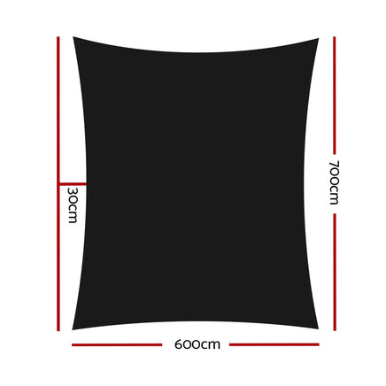 280gsm 6x7m Sun Shade Sail Canopy Rectangle End of Season Clearance Kings Warehouse 