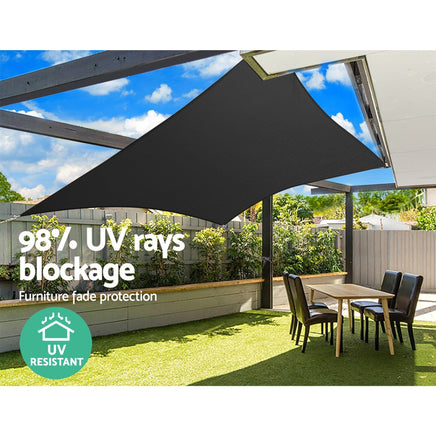 280gsm 6x7m Sun Shade Sail Canopy Rectangle End of Season Clearance Kings Warehouse 
