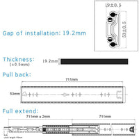 28in Pair 150KG Heavy Duty Drawer Slides Rails Runners Locking Ball Bearing Kings Warehouse 