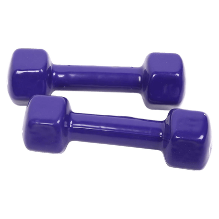 2kg Dumbbells Pair PVC Hand Weights Rubber Coated Sports & Fitness Kings Warehouse 