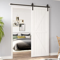 2m Heavy Duty Sliding Barn Single Door Hardware Kit Damper Track Rail Roller System Kings Warehouse 